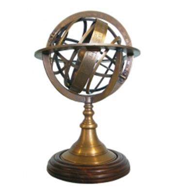 ESFERA ARMILLARY                   ALTURA 14 CM. DIÁMETRO 9CM.