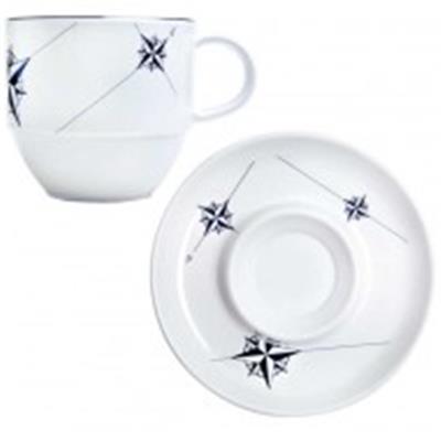 TAZA Y PLATO DESAYUNO NORTHWIND 6 UDS MARINE BUSSINES