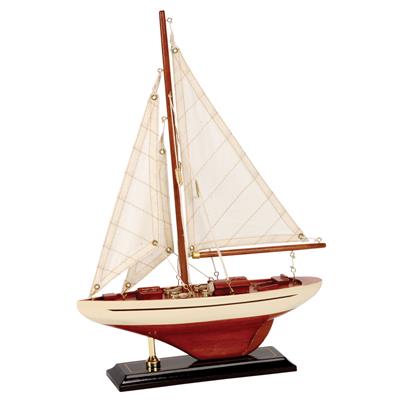 MAQUETA VELERO MINI COPA AMÉRICA. MEDIDAS: 25,5 CM DE LARGO X 36 CM DE ALTURA