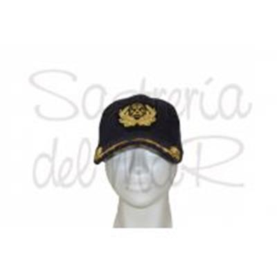 GORRA MARINERA AZUL MARINO CAPITÁN DE YATE CON LAURELES