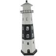 FARO MARINERO DECORATIVO. BLANCO Y NEGRO. Altura 25.40 cm